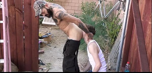  Twink Step Son Caught By Step Dad Smoking Gets Punish Fucked Outdoors In Trailer Park